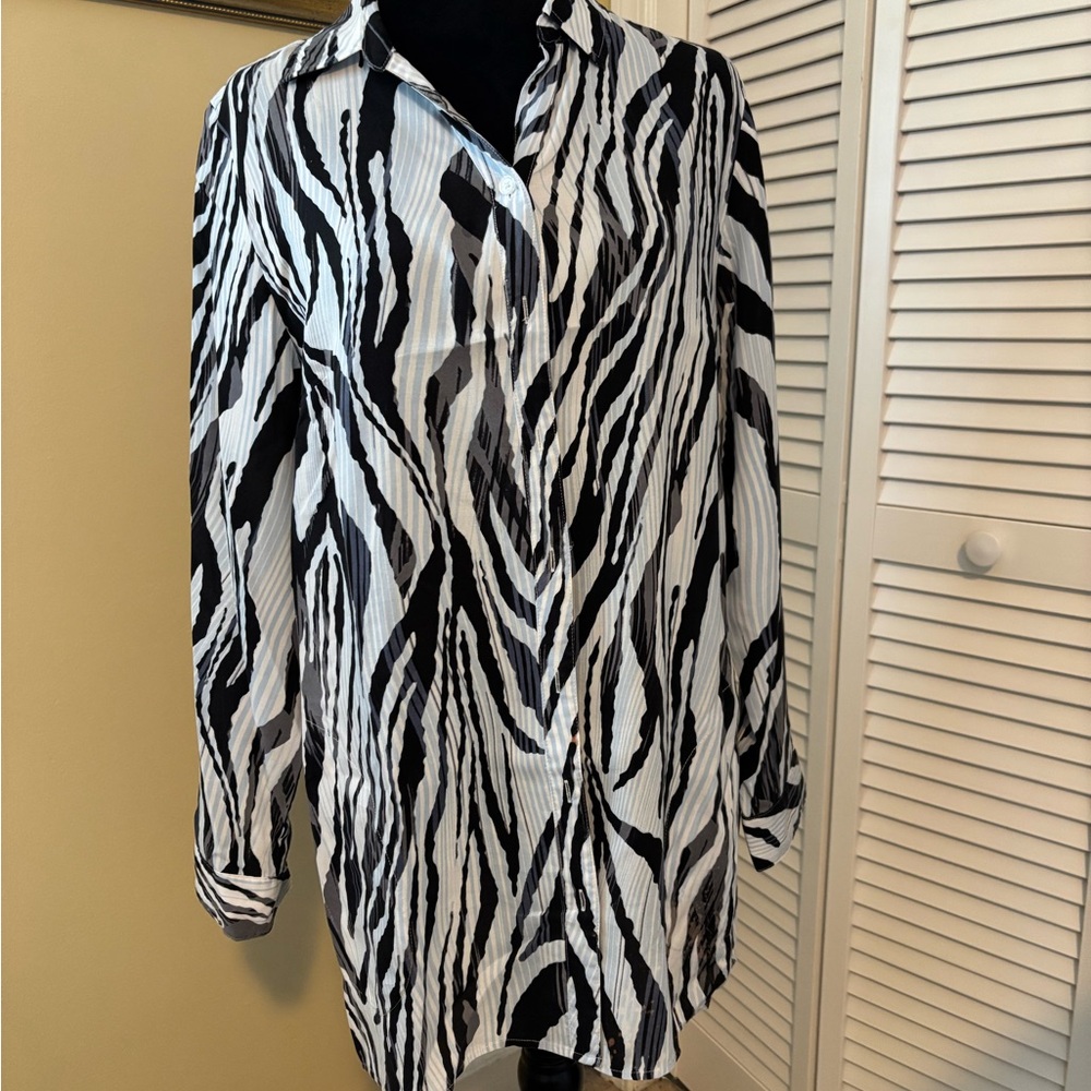 Chico's Zebra Print Blouse